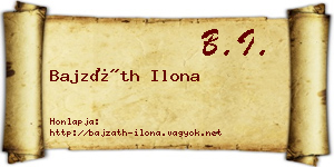 Bajzáth Ilona névjegykártya